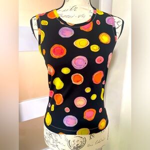 😍 adorable Nicole Miller Collection sleeveless top SZ Small EUC (3)